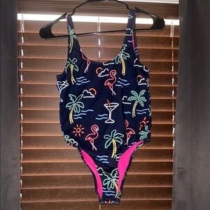 Chubbies Neon Print Women's Swimsuit - Black and Pink
